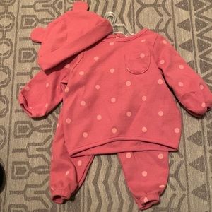 Carters 3 piece set girls polka dot